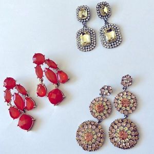 3 pairs of earrings